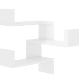 VidaXL Hoekwandschappen 2 st 40x40x50 cm bewerkt hout hoogglans wit