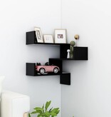 VidaXL Hoekwandschap 40x40x50 cm bewerkt hout zwart