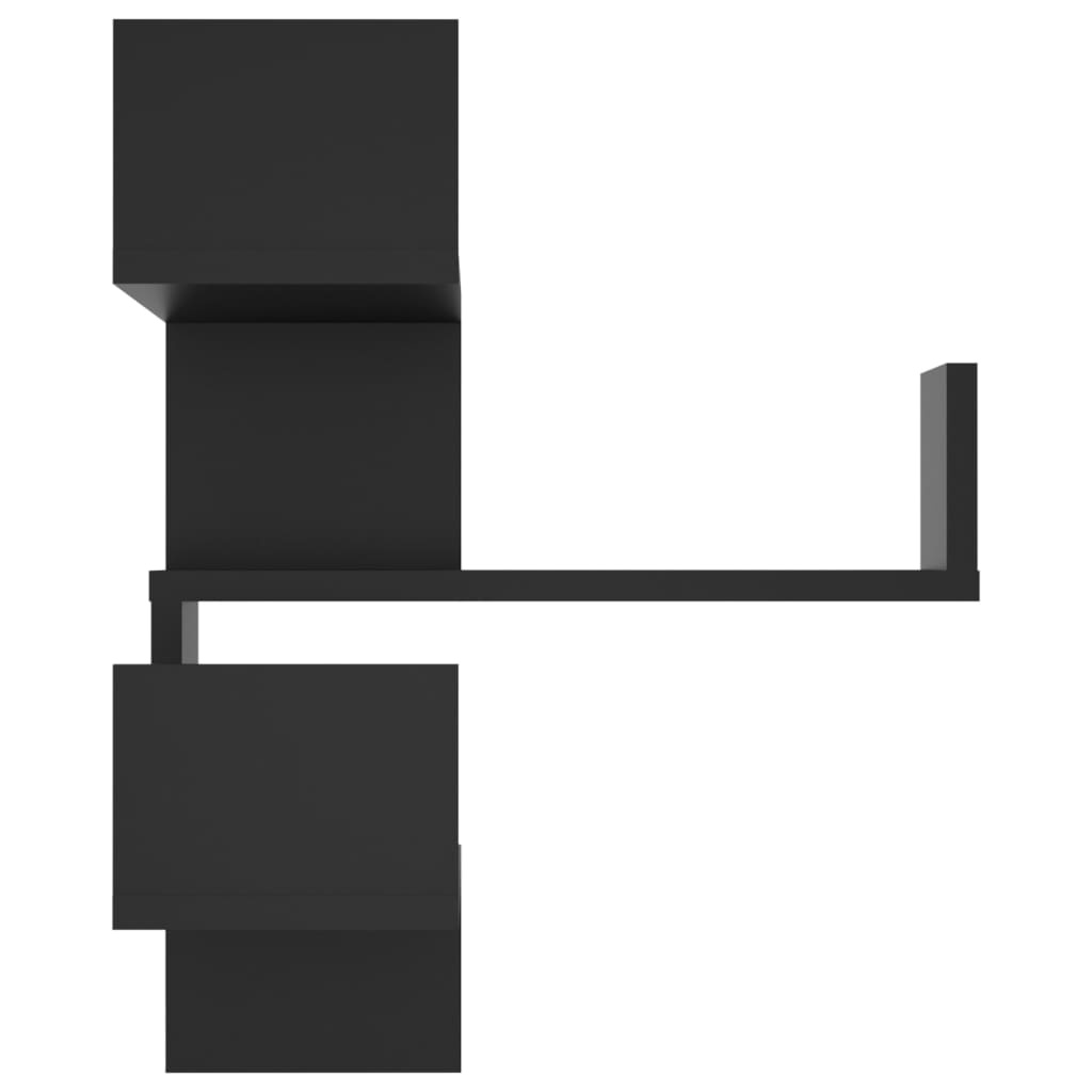 VidaXL Hoekwandschap 40x40x50 cm bewerkt hout zwart