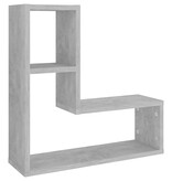VidaXL Wandschappen 2 st 50x15x50 cm bewerkt hout betongrijs
