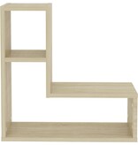 VidaXL Wandschappen 2 st 50x15x50 cm bewerkt hout sonoma eikenkleurig