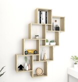 VidaXL Wandschap kubus 90x15x119 cm bewerkt hout sonoma eikenkleurig