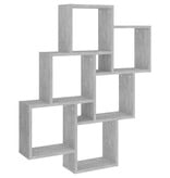 VidaXL Wandschap kubus 78x15x93 cm bewerkt hout betongrijs