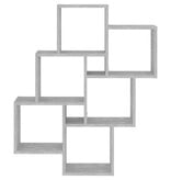 VidaXL Wandschap kubus 78x15x93 cm bewerkt hout betongrijs