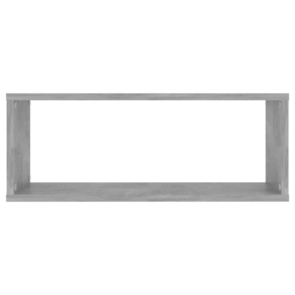 VidaXL Wandschappen kubus 6 st 60x15x23 cm bewerkt hout betongrijs