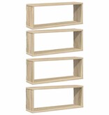 VidaXL Wandschappen kubus 4 st 60x15x23 cm bewerkt hout sonoma eiken