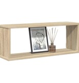 VidaXL Wandschappen kubus 4 st 60x15x23 cm bewerkt hout sonoma eiken