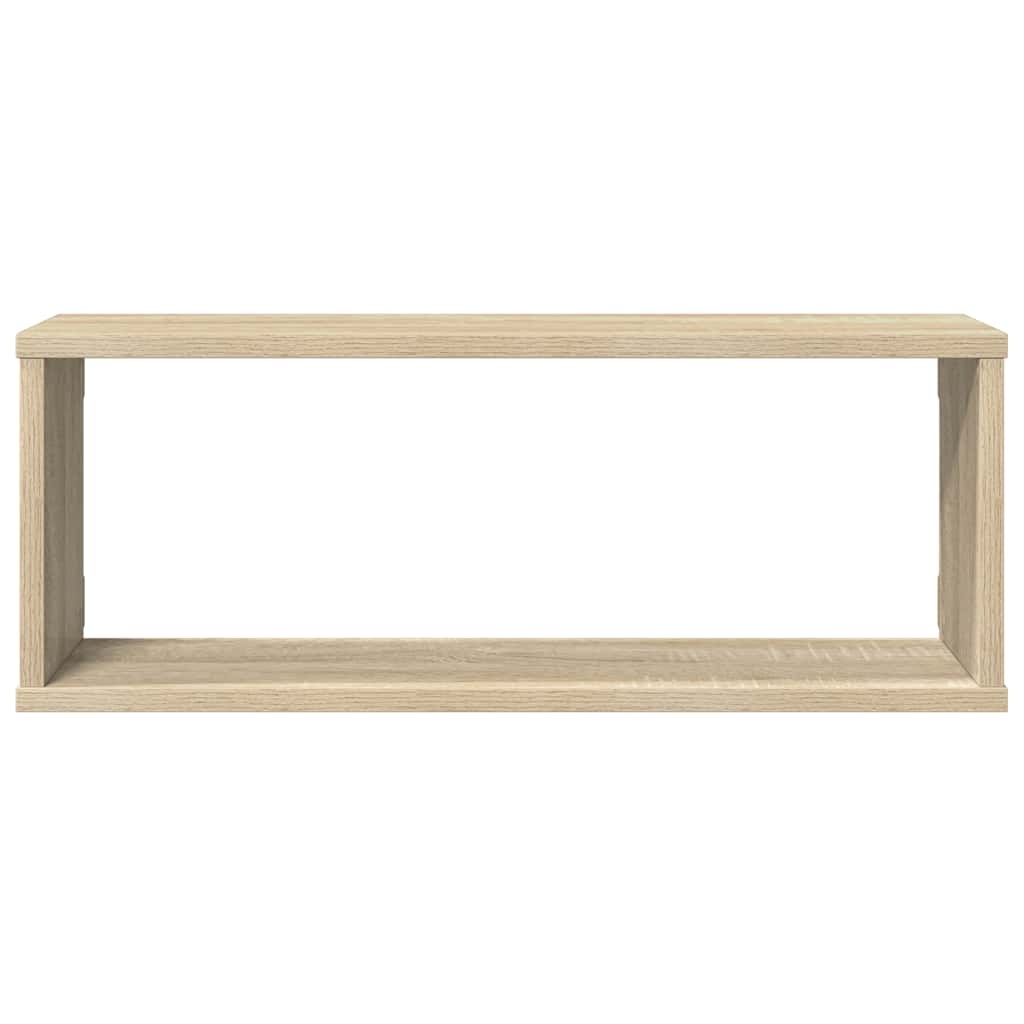 VidaXL Wandschappen kubus 4 st 60x15x23 cm bewerkt hout sonoma eiken