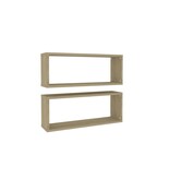 VidaXL Wandschappen kubus 2 st 60x15x23 cm spaanplaat sonoma eiken