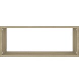 VidaXL Wandschappen kubus 2 st 60x15x23 cm spaanplaat sonoma eiken