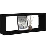 VidaXL Wandschappen kubus 4 st 60x15x23 cm bewerkt hout zwart