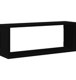 VidaXL Wandschappen kubus 4 st 60x15x23 cm bewerkt hout zwart