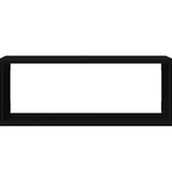 VidaXL Wandschappen kubus 4 st 60x15x23 cm bewerkt hout zwart