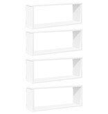 VidaXL Wandschappen kubus 4 st 60x15x23 cm spaanplaat wit
