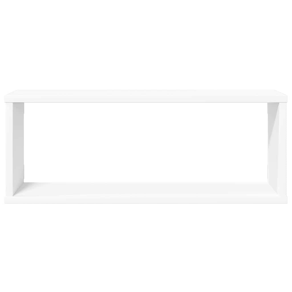 VidaXL Wandschappen kubus 4 st 60x15x23 cm spaanplaat wit