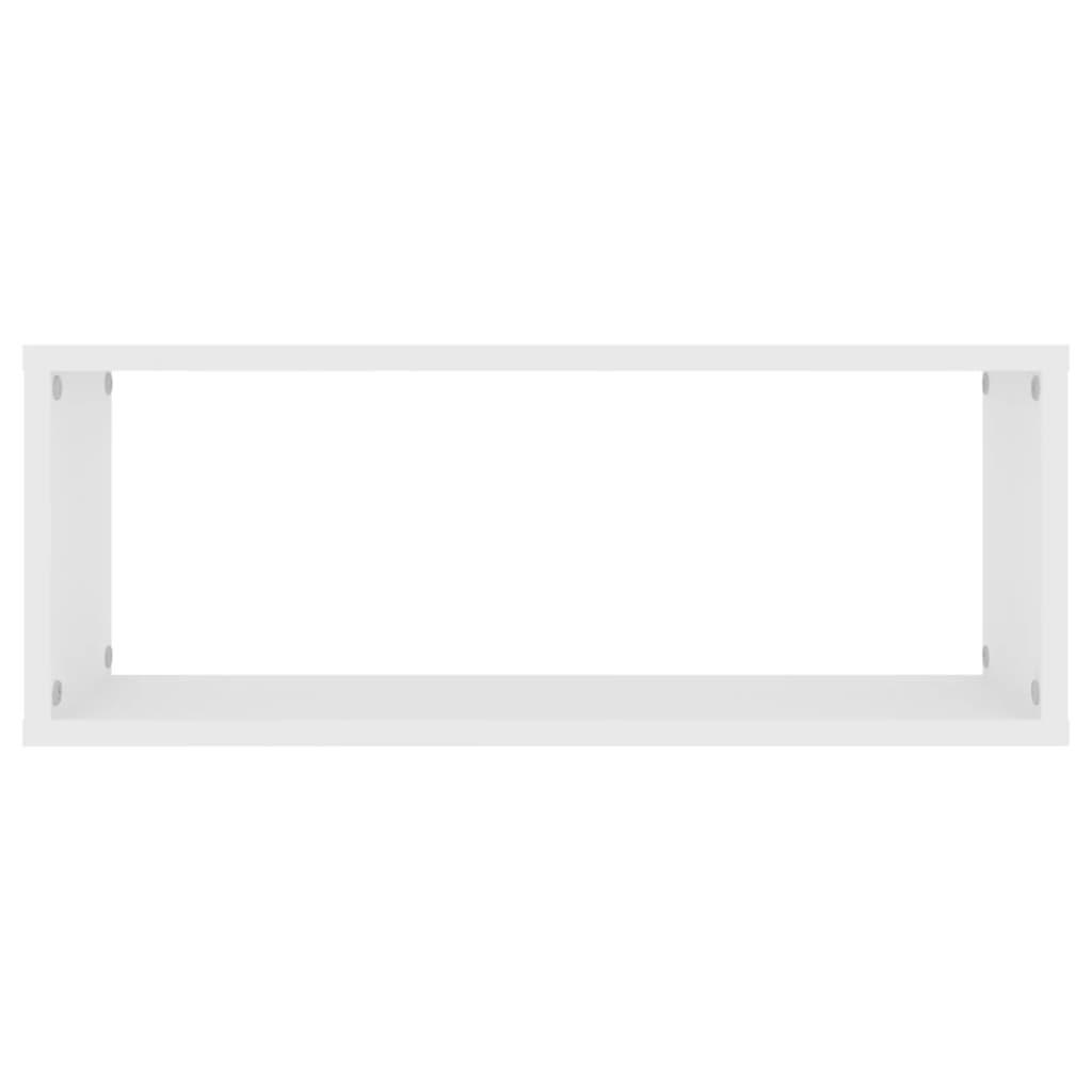 VidaXL Wandschappen kubus 2 st 60x15x23 cm spaanplaat wit