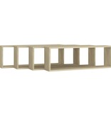 VidaXL Wandschappen kubus 4 st 80x15x26,5 cm bewerkt hout sonoma eiken