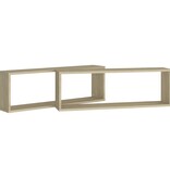 VidaXL Wandschappen kubus 2 st 80x15x26,5 cm spaanplaat sonoma eiken
