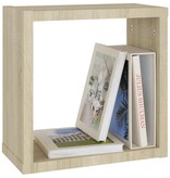VidaXL Wandschappen kubus 4 st 30x15x30 cm sonoma eikenkleurig