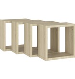 VidaXL Wandschappen kubus 4 st 30x15x30 cm sonoma eikenkleurig