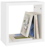 VidaXL Wandschappen kubus 6 st 30x15x30 cm wit