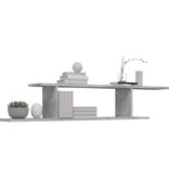 VidaXL Tv-wandschap 125x18x23 cm bewerkt hout betongrijs