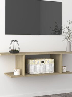 VidaXL Tv-wandmeubel 103x30x26,5 cm sonoma eikenkleurig
