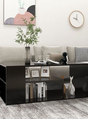 VidaXL Salontafel 100x50x40 cm bewerkt hout zwart