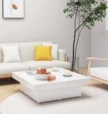 VidaXL Salontafel 90x90x28 cm bewerkt hout hoogglans wit