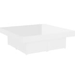 VidaXL Salontafel 90x90x28 cm bewerkt hout hoogglans wit