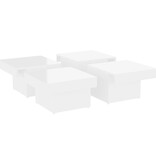 VidaXL Salontafel 90x90x28 cm bewerkt hout hoogglans wit