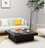 VidaXL Salontafel 90x90x28 cm bewerkt hout zwart
