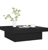 VidaXL Salontafel 90x90x28 cm bewerkt hout zwart