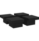 VidaXL Salontafel 90x90x28 cm bewerkt hout zwart