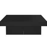 VidaXL Salontafel 90x90x28 cm bewerkt hout zwart