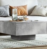 VidaXL Salontafel 60x60x31,5 cm bewerkt hout betongrijs