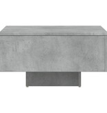 VidaXL Salontafel 60x60x31,5 cm bewerkt hout betongrijs