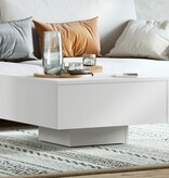 VidaXL Salontafel 60x60x31,5 cm bewerkt hout wit