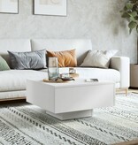 VidaXL Salontafel 60x60x31,5 cm bewerkt hout wit