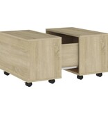 VidaXL Salontafel 60x60x38 cm bewerkt hout sonoma eikenkleurig