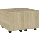 VidaXL Salontafel 60x60x38 cm bewerkt hout sonoma eikenkleurig