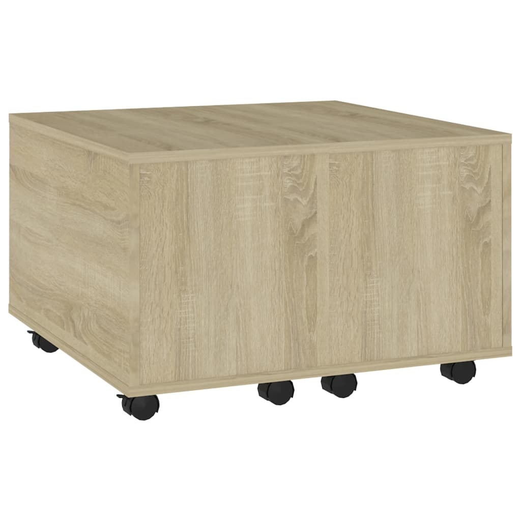 VidaXL Salontafel 60x60x38 cm bewerkt hout sonoma eikenkleurig