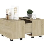 VidaXL Salontafel 60x60x38 cm bewerkt hout sonoma eikenkleurig