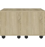 VidaXL Salontafel 60x60x38 cm bewerkt hout sonoma eikenkleurig