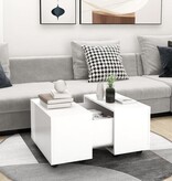 VidaXL Salontafel 60x60x38 cm bewerkt hout wit