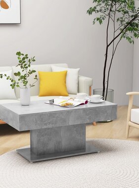 VidaXL Salontafel 96x50x45 cm bewerkt hout betongrijs