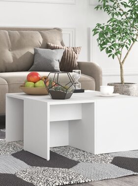 VidaXL Salontafels 4 st 33x33x33 cm bewerkt hout wit