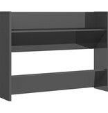 VidaXL Wandschoenenkasten 2 st 80x18x60 cm hout hoogglans grijs