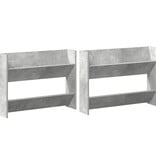 VidaXL Wandschoenenkasten 2 st 80x18x60 cm spaanplaat betongrijs