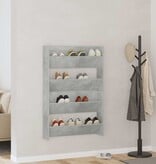 VidaXL Wandschoenenkasten 2 st 80x18x60 cm spaanplaat betongrijs
